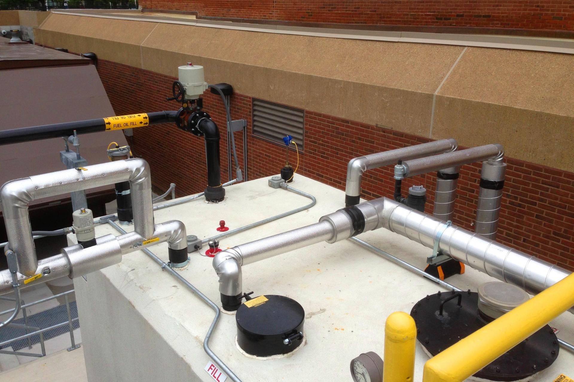 The secure mechanical and electrical yard support the 24x7x365 facility with redundant services.
